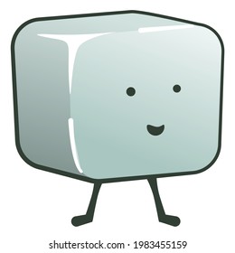 vector character of sweet and cute sugar box mascot
