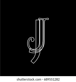 Vector character uppercase letter J