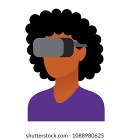 Vector Character Using Virtual Reality Device Isolated