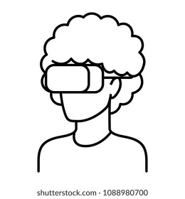 Vector Character Using Virtual Reality Device Isolated