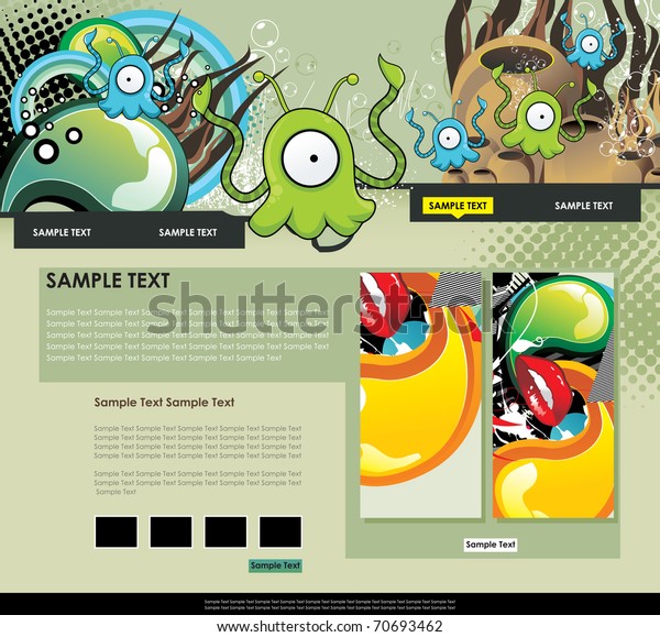 vector character website template