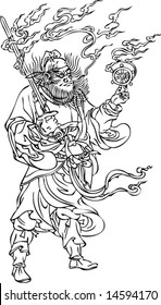 Vector Character from Wudaozi, a famous painter in Tang Dynasty of China-1