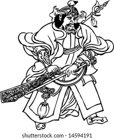 Vector Character from Wudaozi, a famous painter in Tang Dynasty of China-8