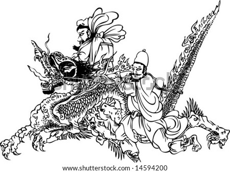 Vector Character from Wudaozi, a famous painter in Tang Dynasty of China-10