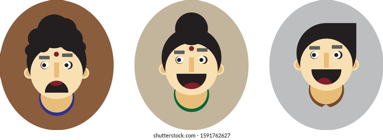 Vector | Character for your scenes.Character ready for animation. Funny cartoon.
Face expressions of handsome men and women. Different male emotions set. Young guy cartoon character.