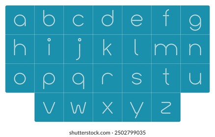Vector characters of the alphabet formed by rope. Isolated on white background.