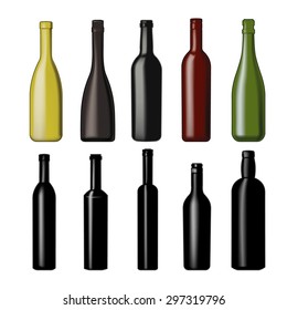 Vector characters, bottles and containers for beverages.