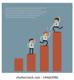 Vector characters. Business