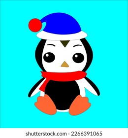 Vector charactrer design of a cute penguin