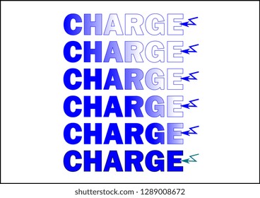 vector charge letters indicator for phone, computer programs and application