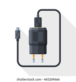 Vector Charger for Phone with micro USB Connector icon