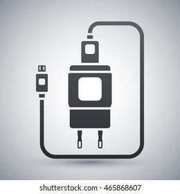 Vector Charger for Phone with micro USB Connector icon