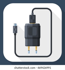 Vector Charger for Phone with micro USB Connector icon