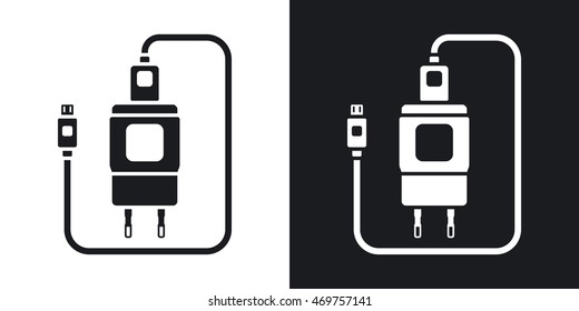 Vector Charger For Phone With Micro USB Connector Icon