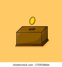 vector charity box isolated - illustration symbol charity