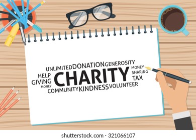 vector charity concept,template
