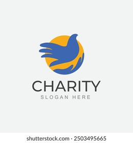 vector charity logo illustration template