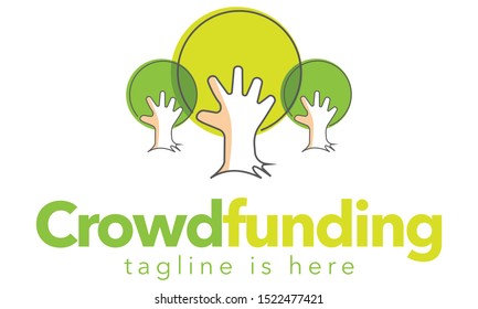 Vector charity and volunteer concepts and logo design elements in trendy linear style - emblems and signs for nonprofit and philanthropic organizations and centers