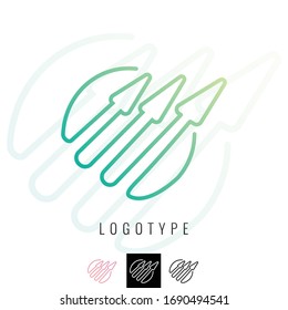 Vector Chart Arrow, Line Logo. Icon.