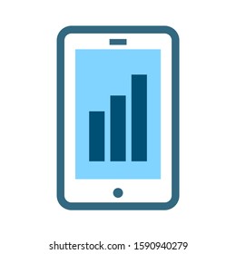 vector chart finance column illustration - business report. statistics icon. bar graph