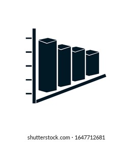vector chart finance column illustration - business report. statistics icon. bar graph eps 10