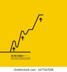 Vector chart and graph icon for infographic. Thin line diagrams for business report or presentation.