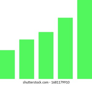 Vector chart icon. Graph growing up; movement; growth; progress; leap.