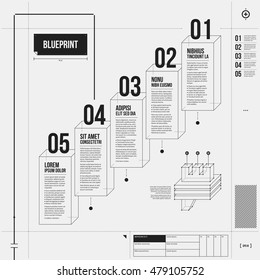 Vector chart template in draft style. EPS10