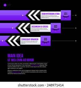 Vector chart template with horizontal elements. EPS10