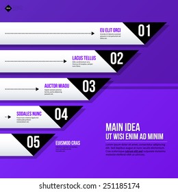 Vector chart template with horizontal elements. EPS10