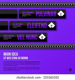 Vector chart template with horizontal elements. EPS10