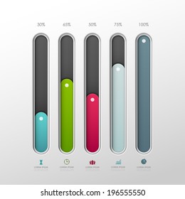 Vector chart template in modern style. For infographic and presentation 