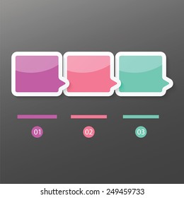 Vector chart template in modern style. Vector illustration can be used for workflow layout, diagram, number options, web design.
