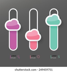 Vector chart template in modern style. Vector illustration can be used for workflow layout, diagram, number options, web design.