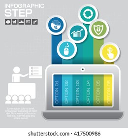 Vector chart template in modern style. For infographic and presentation