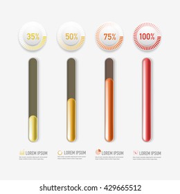 Vector chart template in modern style. For infographic and presentation