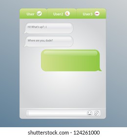 Vector chat box with speech bubbles