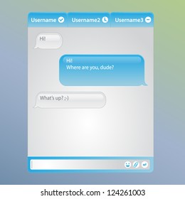 Vector chat box with speech bubbles