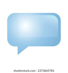 Vector chat bubble on white background.