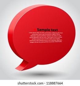 Vector chat bubble with place for text