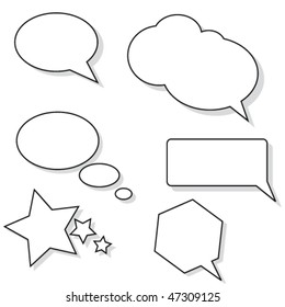 vector chat bubble set