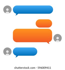 Vector Chat Elements in color