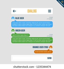 Vector Chat Elements in color. User interface of dialog template