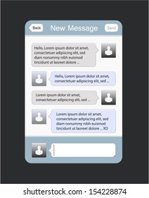 Vector chat frames: message boxes for your text 