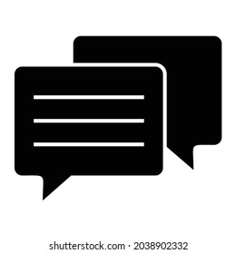 Vector Chat Glyph Icon Design
