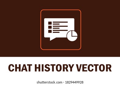 Vector of chat history isolated on dark background. For designer.