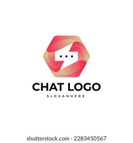vector chat logo vector design template