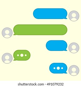Vector Chat. Messager Interface. Digital Talk. Meeting Vector Icon in Flat Style.