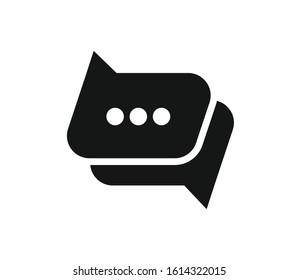 Vector chat speech bubble icon isolated on background for support, social media, communication, chat bot, chatting technology, connection, consulting agency, business, teamwork, forum, app. 10 eps