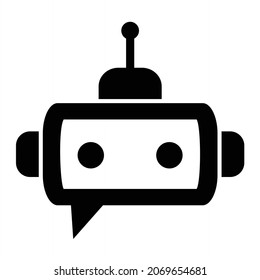  Vector Chatbot Glyph Icon Design

